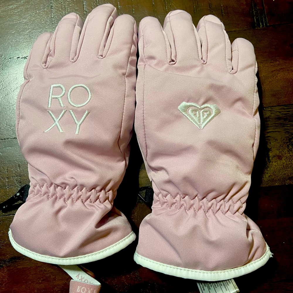Youth Roxy Pink ski gloves size medium